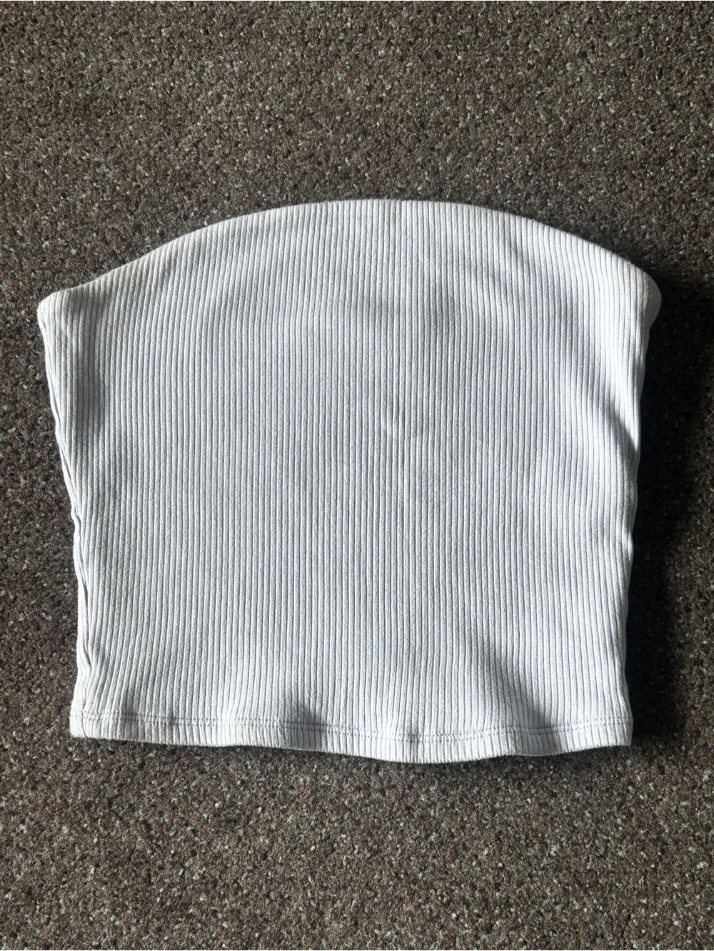 Garage Purple Ribbed Strapless Tube Top